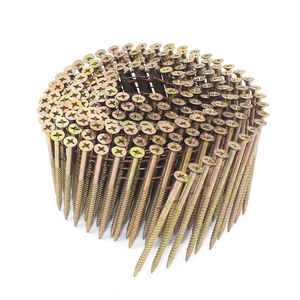 Clavos de tornillo con cabeza Philips en bobina de alambre de 3' x .113' y 15 grados
