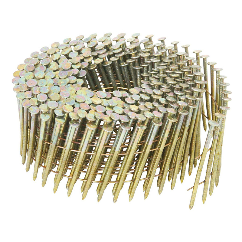 15 Degree Ring Electro Galvanized Coil Nails 2-1/2 Inch x .092
