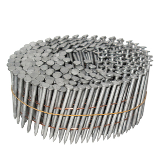 15 Degree Hot Dip Galvanized Ring Shank Wire Collated Coil Framing Nails