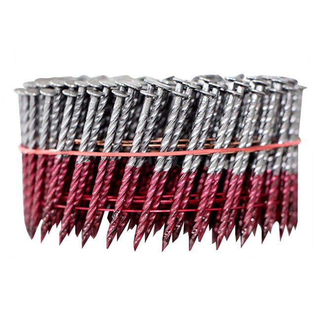 Clous en bobine pour palettes métalliques 2-1/4''x.099'' revêtement rouge