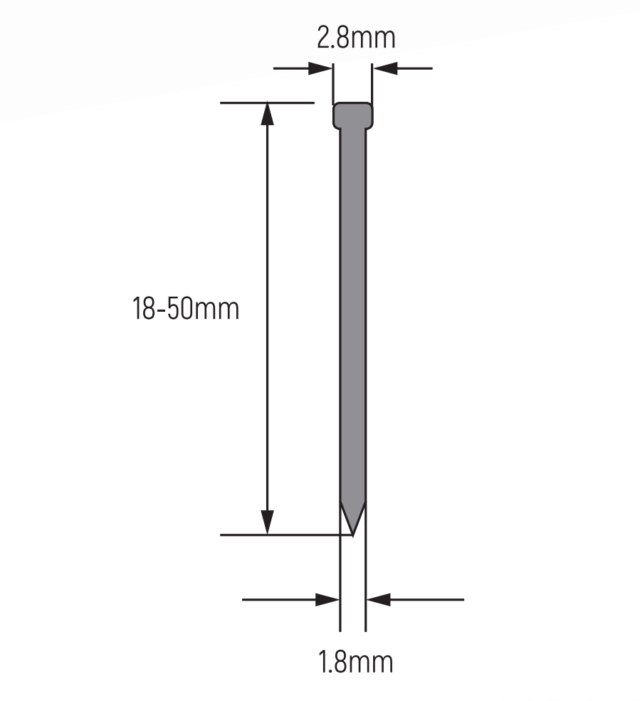 15 Gauge FST50 2 Inch Concrete Finish Nails