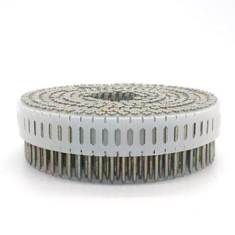0 Degree Galvanized Ring Shank Plastic Sheet Coil Nails 2.1x40mm 