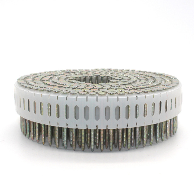 Chiodi a spirale in foglio di plastica con gambo ad anello zincato da 0 gradi 2,1x40 mm 