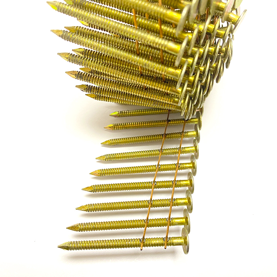 Sandbaggy 1-1/4 Inch Galvanized Coil Roofing Nails – 15 Degree Wire Collated (120 Per Coil)