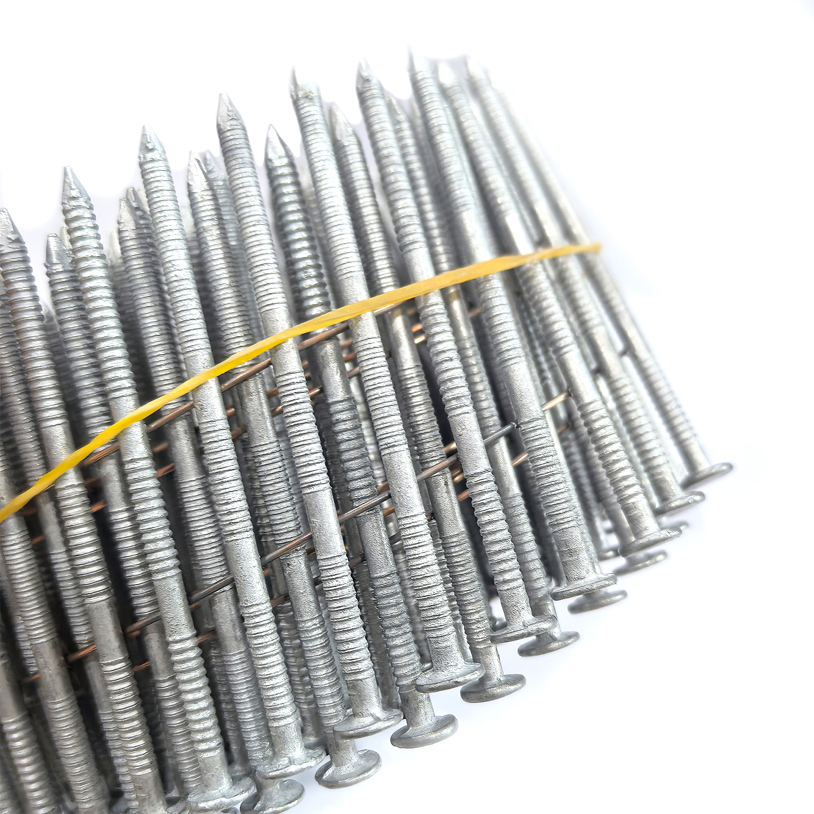 Hot Dipped Galvanized Coil Nails 15 Degree 2.8x64mm Ring Shank