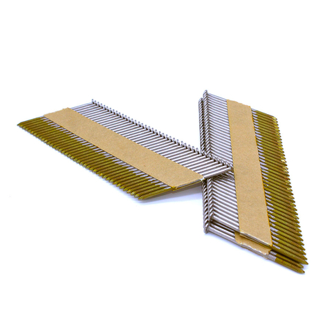 34 Degree Offset Round Head 0.113 Inch Galvanized Paper Strip Nails