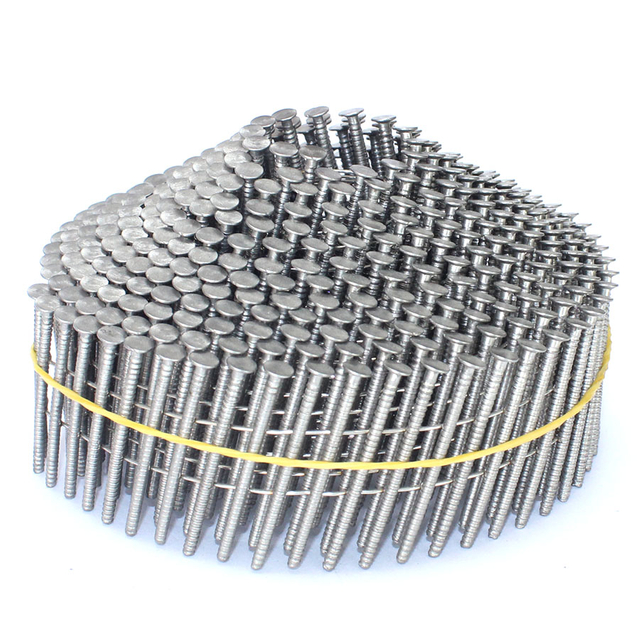 Chiodi a spirale con gambo ad anello in acciaio inossidabile da 15 gradi 1-1/4 pollici.X 0,090 pollici.