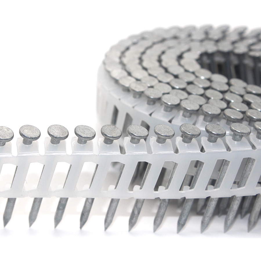 15 Degree Mechanical Galvanized Plastic Concrete Steel Nails 2.6x38mm 