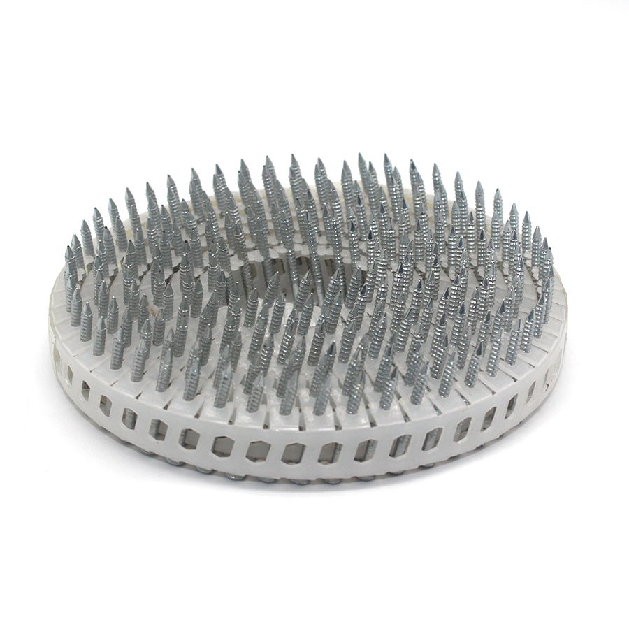 15 Degree Electro Galvanized Plastic Sheet Coil Nails Ring Shank 1.80x22mm 
