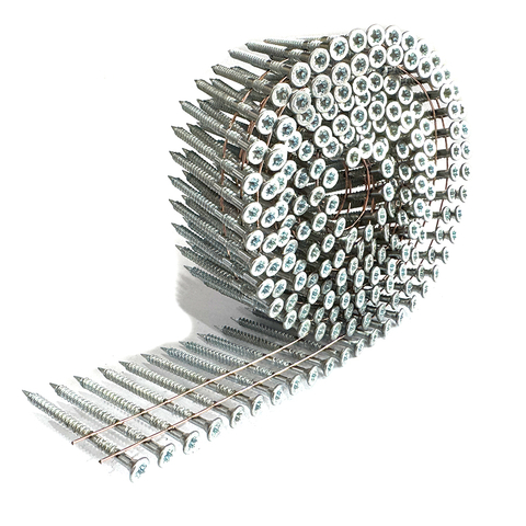 2-1/4 In. X .113 In. 15 Degree Galvanized Wire Coil Nail Screws