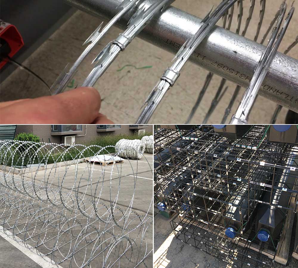 Concertina wire clips