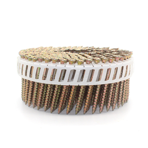 15 Degree Galvanized Trox Head Plastic Sheet Coil Nail Screw 2.8x50mm