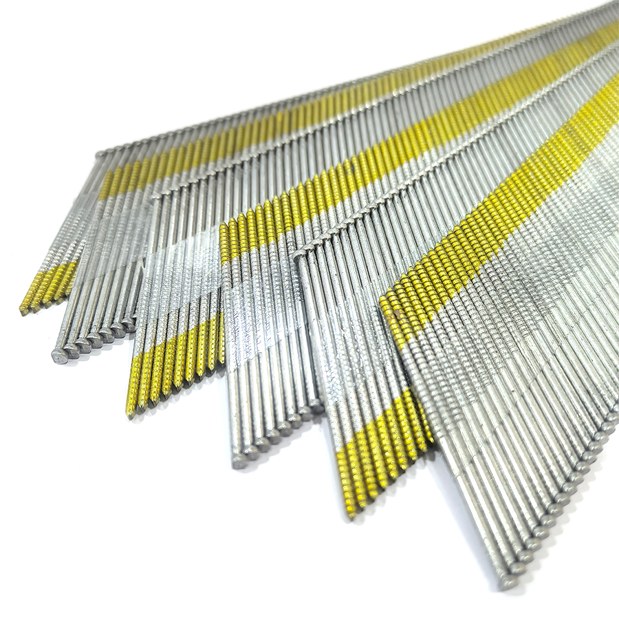 15 Gauge 34 Degree DA Ring Shank Finish Nails