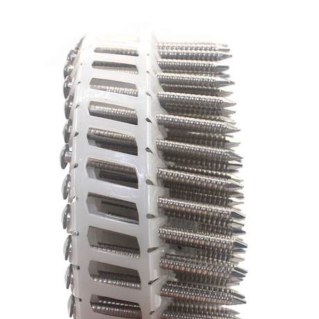 15 Degree Stainless Steel Plastic Coil Nails Ring Shank 2.5x40mm 