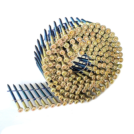 2-1/4 In. X .113 In. 15 Degree Wire Coil Torx Head Drive Nail Screws