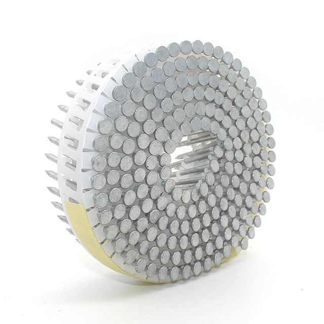 مسامير فولاذية خرسانية بلاستيكية مجلفنة ميكانيكية 15 درجة 2.6 × 38 مم 