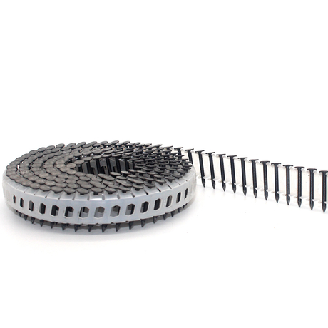 ตะปูม้วนแผ่นพลาสติกใส 15 องศา ก้านเรียบ 1.80x18มม 