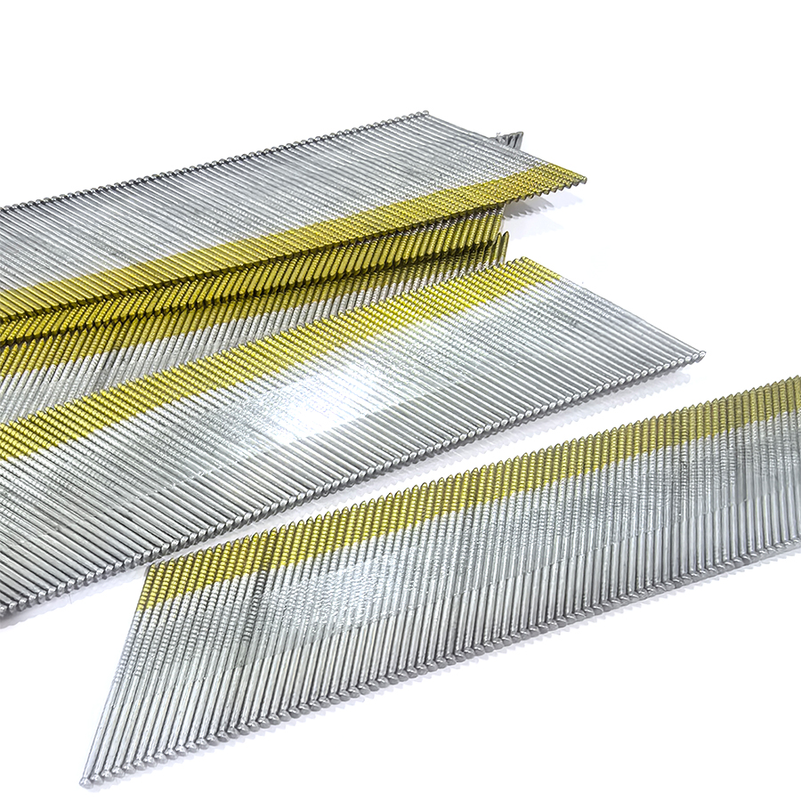 15 Gauge 34 Degree DA Ring Shank Finish Nails