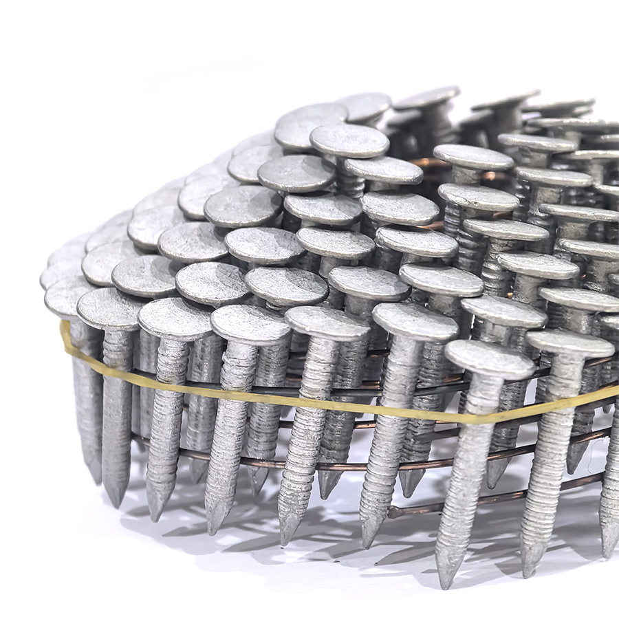1 In x .120 in Hot Dipped Ring Shank Coil Roofing Nails