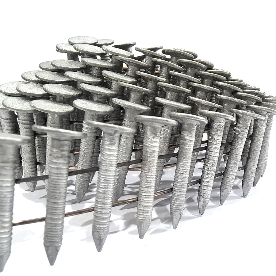 1 In x .120 in Hot Dipped Ring Shank Coil Roofing Nails