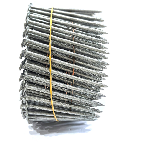 Hot Dipped Galvanized Coil Nails 15 Degree 2.8x64mm Ring Shank
